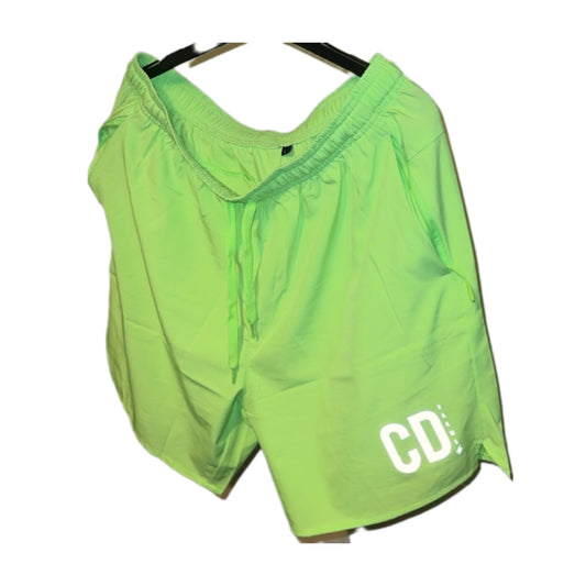 CDGarms LMN shorts - Green (Reflective logo)